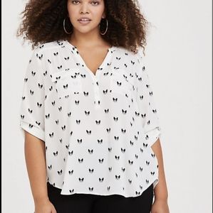 Torrid Harper Georgette Dog Print 0